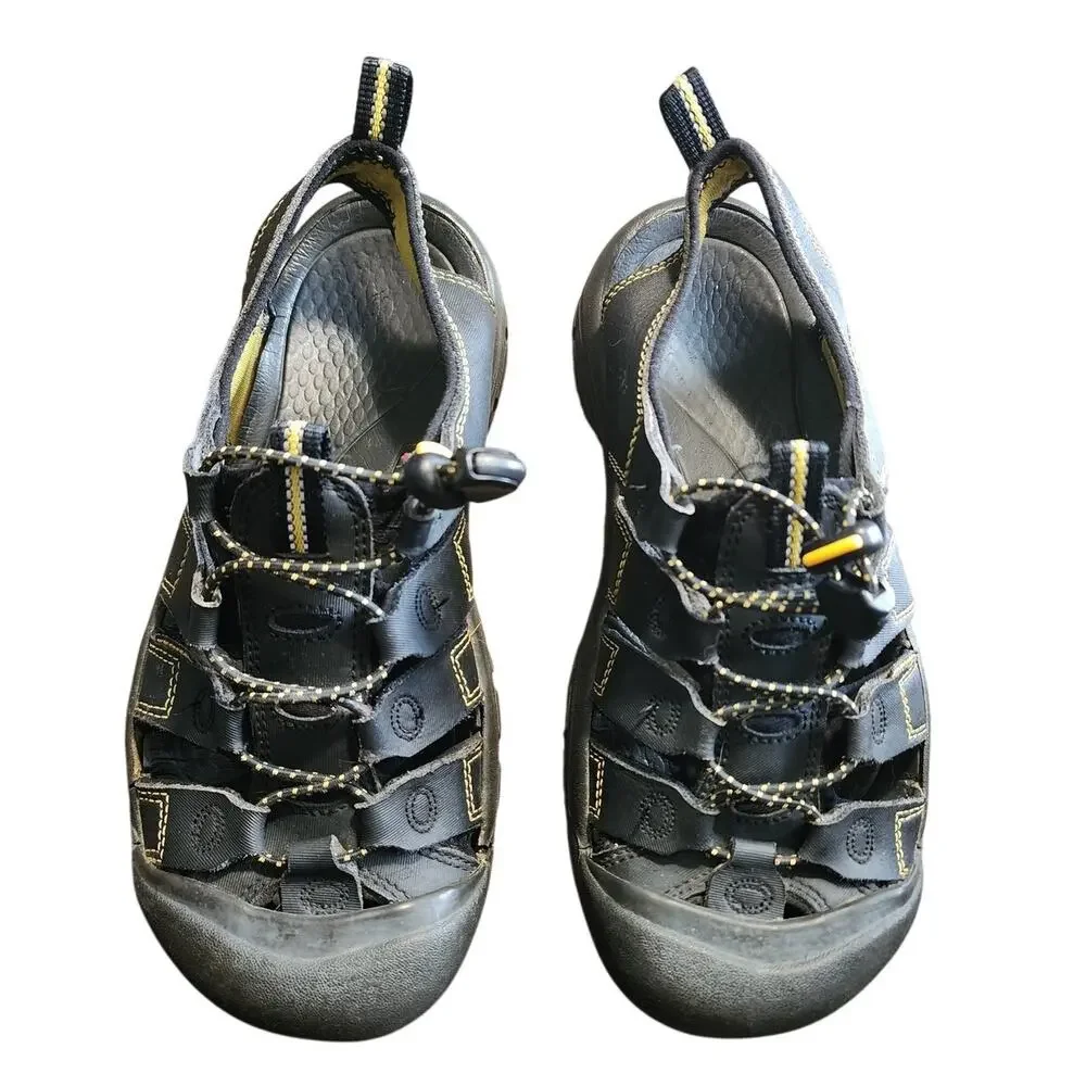 Keen Big Kid Black Yellow Outdoor Water Hiking Sandals Size 5 37